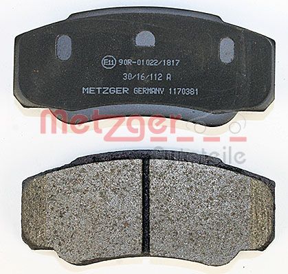 METZGER 1170381 Bremsbelagsatz, Scheibenbremse